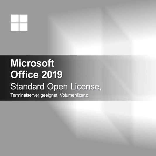 Microsoft Office 2019 Standard Licencia Abierta, compatible con Terminalserver, licencia por volumen